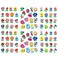 96 Pieces Summer Flowers Stickers for Spring Decorations, Scrapbooking Stickers, Flowers Planner Stickers, Self-Adhesive Stickers for Desk, Book, Refrigerator Door for Boys Girls Party Supply Present