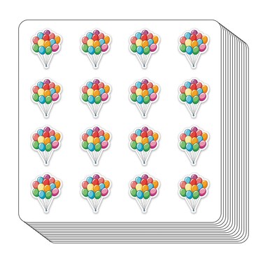 Balloons Planner Stickers, 0.5in Monthly Scrapbooking Kids DIY Calendar Crafting 208-Pack