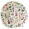 Kawaii Washi Paper Scrapbooking DIY Sticker Set Cute Girl Animal Green Plant Food DIY Decals for Art Craft Journaling Planner Scrapbook Album Water Bottle Skateboard Diary Gift Wrapping Card Making