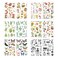 Frutain 12 Sheets Rub on Transfers for Furniture Crafts Butterfly Flower Plant Stickers Journaling Scrapbooking Supplies Mushroom Botanical Decor Sticker Decals DIY Bullet Journal Album supplies