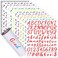 Alphabet Stickers 12Sheets Self Adhesive Vinyl Letter Number Stickers Decals DIY Scrapbooking Greeting Cards Mailbox Home Business Address Craft Decoration (12 Colors,1inch)