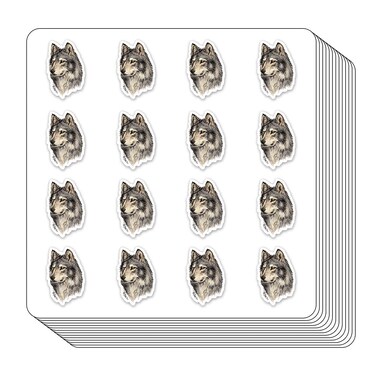 Wolf Planner Stickers, 0.5in Scrapbooking Kids DIY Calendar Crafting Journals 208-Pack