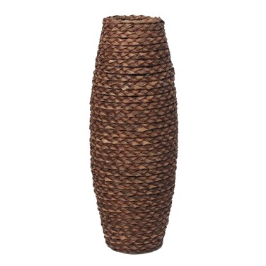 Hosley&Acirc;&reg; Timeless Tranquility 24" High Wood and Grass Floor Vase Elevate Your Space with Natural Elegance Home Center Piece Decor