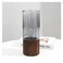 RAKSONIC Artistic Wood Glass Vase,Wooden Base,Tall Vases Bottles for Flowers, Entryway, Dining Table, Shelf, Living Room, and Modern Home Decor(English)