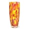 C&Atilde;&iexcl; d'Oro Murano-Style Glass Vase Orange/Yellow Confetti Effect Hand Blown Art Glass Crystal for Flower, Room Decoration and Centerpiece - Model AD3
