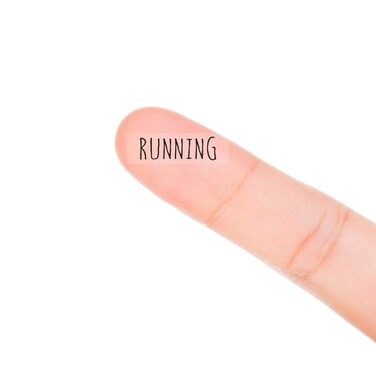 Running Script Planner Stickers, 120 Clear Exercise Reminder Labels Scrapbooking Crafting Stickers