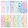 GLKTOPO Korean Stickers 12 Sheets Self-Adhesive Butterfly Bubble Love Scrapbooking Laser Sticker, Colorful Glitter Journal Deco Stickers,PVC Waterproof for Photos Journaling Stationery Supplies