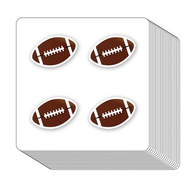 Football Ball Stickers 1in for Scrapbooking, Arts, Craft, Kids DIY, Journals 80-Pack