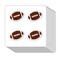 Football Ball Stickers 1in for Scrapbooking, Arts, Craft, Kids DIY, Journals 80-Pack