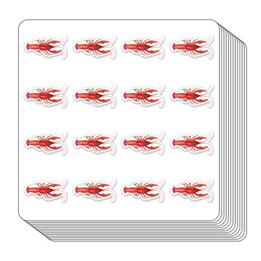 Lobster Planner Stickers, 0.5in Monthly Scrapbooking Arts Kids DIY Crafting 208-Pack