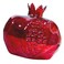 WOONEKY Large Red Vase Pomegranate Glass Vase Plants Decor Wedding Table Decor Artificiales para Vase Ornaments Home Planter Container Display Office Glass Household