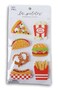 Fast Food 3D Stickers for Crafts, Scrapbooks, Cardmaking - 7 Pieces