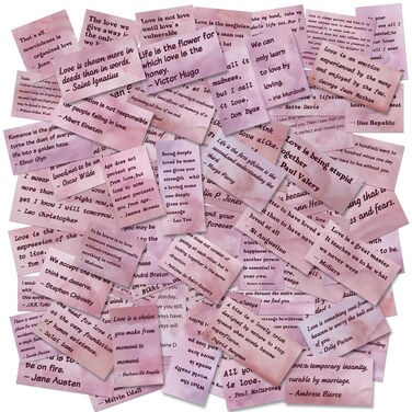 Love Quotes Stickers,Vintage Literary Quotes Stickers,Famous Words Quotes Stickers for Scrapbook Journaling,Bullet Journal Junk Journal Stickers(100 Piece)