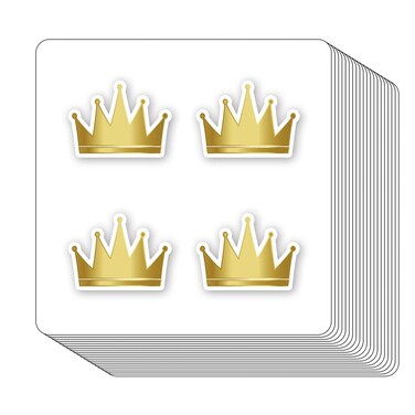Crown Stickers 1in for Scrapbooking, Arts, Craft, Kids DIY, Calendars Journals 80-Pack