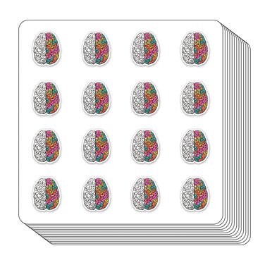 Brain Planner Stickers, 0.5in Scrapbooking Kids DIY Calendar Crafting 208-Pack