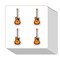 Guitar Stickers 1in for Scrapbooking, Arts, Craft, Kids DIY, Calendars Journals 80-Pack