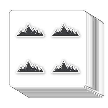 Mountain Stickers 1in for Scrapbooking, Arts, Craft, Kids DIY, Calendars Journals 80-Pack