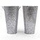 Hosley Set of 2, 9In H Galvanized Bucket/Pot Vase with PVC Liner, Ideal Gift for Wedding Home Office Party DYI Indoor Outdoor Garden Patio