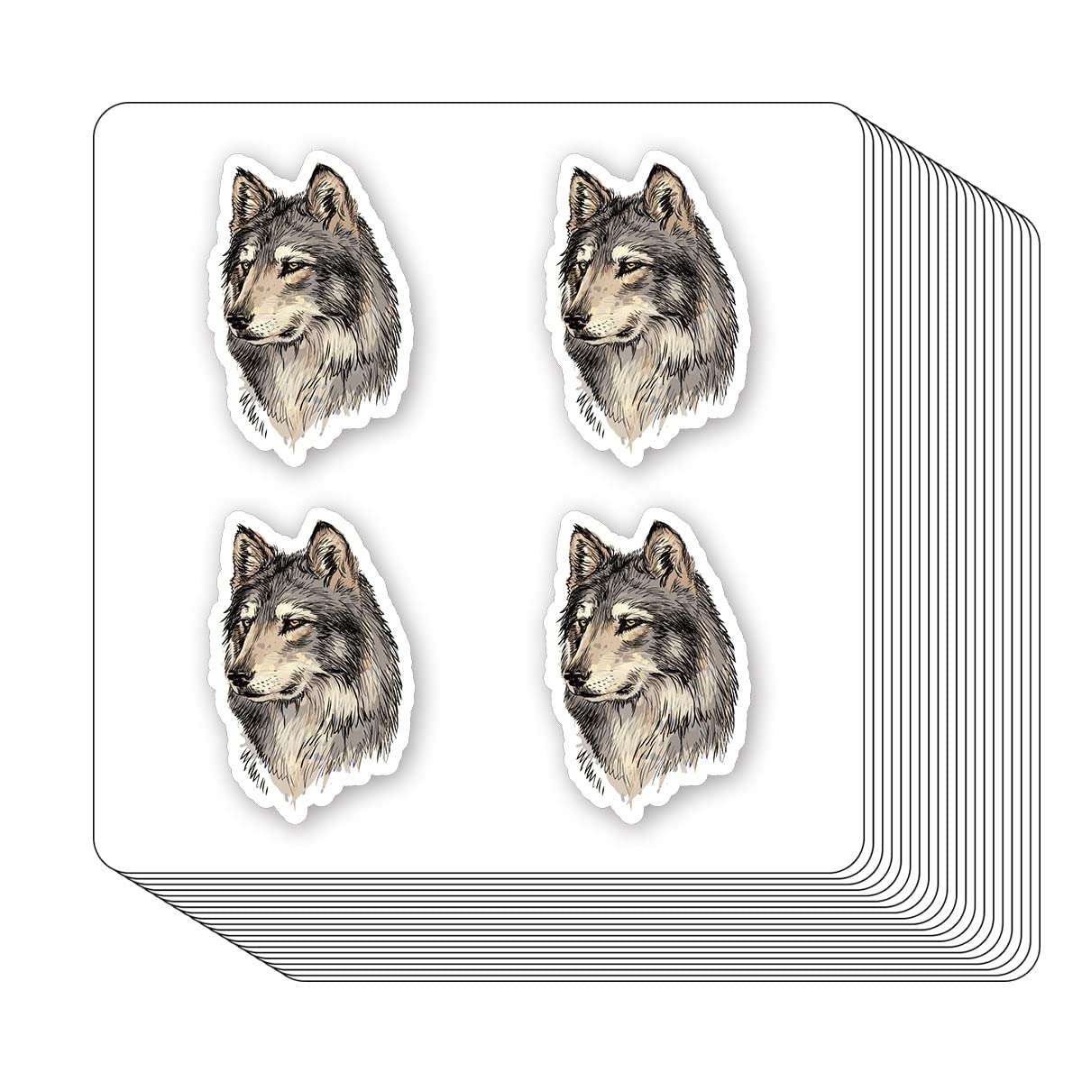 Wolf Mini Sticker Buy Wolf Stickers 1in for Scrapbooking, Arts, Craft, Kids DIY ...