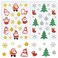 8 Sheets 204PCS Christmas Glitter Stickers Self Adhesive Snowflakes Santa Claus Snowman Christmas Tree Holiday Stickers for Kids Gifts Home Party Christmas Decoration Crafts Scrapbooking Cards Windows