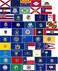 1 Inch Tall Sheet of All 50 US State Flags Stickers (Set United States US Fifty Vinyl Decal for Scrapbooking Made in USA
