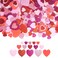 HADDIY Valentine's Day Foam Heart Stickers,300 Pcs Glitter Red Pink Hearts for Crafts 3 Different Sizes Heart Shape Decals for Kids Art Scrapbooking and Wedding Decor