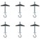 Alovexiong 6 Pack Carbon Steel Plasterboard Ceiling Hooks Spring Toggle Wing Bolts Hanger Wall Ceiling Installation Cavity Wall Fixing Anchors Ceiling Hook Heavy Duty Swag Hanging Plants