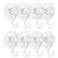 8PCS Wreath Hanger, Suction Cup Hooks with Key Lock, Heavy Duty Shower Suction Cup Hook Wall Door Glass Window Bathroom Suction Cups Hook, Door Hanger, Vacuum Plastic Hooks Holds up to 22 Lbs