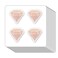 Rose Diamond Stickers 1in for Scrapbooking, Arts, Craft, Kids DIY, Calendars Journals 80-Pack