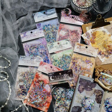 Alideco 160pcs Scrapbook Stickers White of The Moon Without Boundaries Scrapbooking Junk Journal Crafts Embelishment Decoration Diary Stickers(wujieyuebai