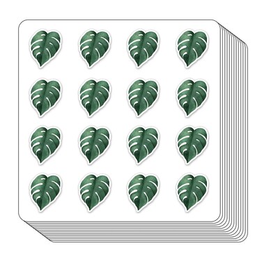 Monstera Leaf Planner Stickers, 0.5in Monthly Scrapbooking Kids DIY Arts Crafting 208-Pack