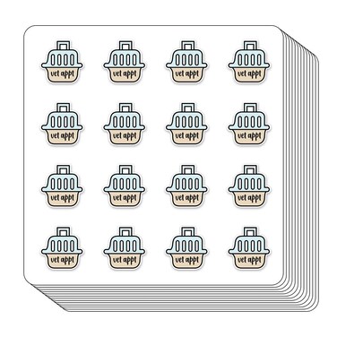 Vet Appointment Planner Stickers, 0.5 inch Cat Dog Scrapbooking Arts Calendar Kids Crafting 208-Pack