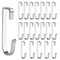 haowei J Hook for Wire Shelving J Shaped Hook Snap, 20-Pcs Aluminum Alloy Grid Hooks Heavy Duty J Hooks Hanging Grid J Hook for Kitchen, Bedroom, Office, Wire Shelf (Silver)