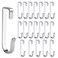 haowei J Hook for Wire Shelving J Shaped Hook Snap, 20-Pcs Aluminum Alloy Grid Hooks Heavy Duty J Hooks Hanging Grid J Hook for Kitchen, Bedroom, Office, Wire Shelf (Silver)