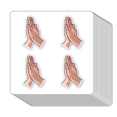 Praying Hands Stickers 1in for Scrapbooking, Arts, Craft, Kids DIY, Calendars Journals 80-Pack