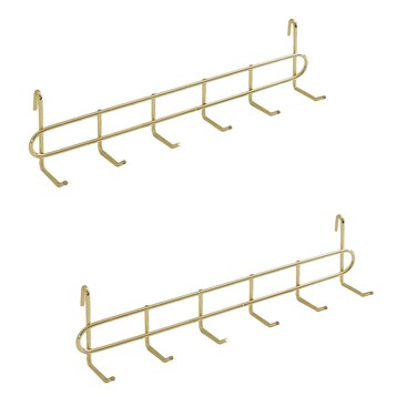 FRIADE Gold Grid Hooks Rack for Wall Grid Panel,Hanging Hooks for Wall Grid Storage and Display&iuml;&frac14;&OElig;Size 10.7&acirc;&euro;x 2.8&acirc;&euro;x1.8 &acirc;&euro;&iuml;&frac14;&OElig;2 Pack