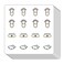 Dog Cat Care Planner Stickers, 0.5 Inch Flea Tick Heartworm Meds Reminder Scrapbooking 208-Pack
