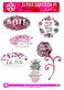 Alpha Omicron Pi - Sticker Sheet - Watercolor Theme