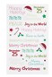 Christmas Words Glitter Stickers - Merry Christmas, Ho Ho Ho, Happy Holidays, Peace Sentiments for Crafts &amp; Scrapbooks - 62 Pieces