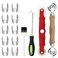 2024 Window Screen Repair Kit Mesh Screen Spline Roller Repair Tools Kit with 10PCS Screen Installer Clips,Screen Roller Tool, Metal and Plastic Spline Fixing Tool Kit for Window Screen
