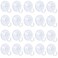 AQUANEAT 20 Packs Suction Cups 1.2/1.8 Inch Clear Sucker Pads with Hooks for Glass Home Organization Decoration (1.8 inch)