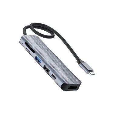 Glomtheia USB C Hub, 6 in 1 Multiport Adapter, USB C Splitter with 4K HDMI, 5Gbps USB 3.0, USB2.0, PD 100W, SD/TF Card Reader,USB C Docking Station for MacBook Pro,MacBook Air, Laptops and More