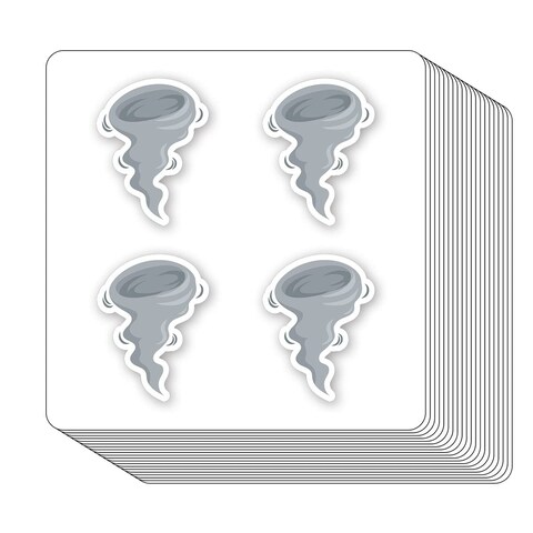Tornado Stickers 1in Weather for Scrapbooking, Arts, Craft, Kids DIY, Calendars Journals 80-Pack