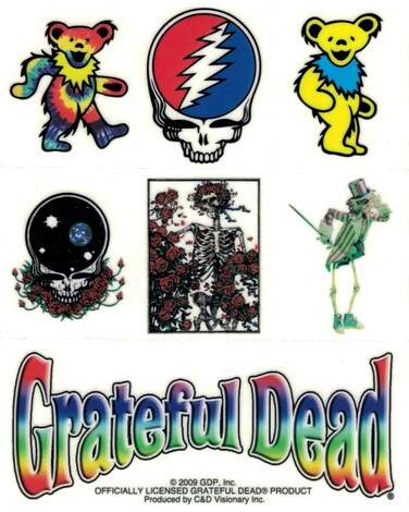 Grateful Dead - Set of 7 Icon Stickers (Sheet)
