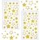 10 Sheets 420 Pieces Gold Glitter Star Sticker Self Adhesive Assorted Star Sticker Label Shiny Reward Star Sticker for Classroom Teacher Supplies, Handicrafts Christmas Decoration