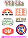 Phi Mu - Sticker Sheet - Retro Theme