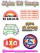Alpha Chi Omega - Sticker Sheet - Retro Theme