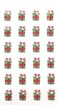 Tiny Wrapped Presents Gift Stickers -Christmas Glitter Rhinestone Adhesive Decals for Crafts &amp; Scrapbooks - 24 Pieces