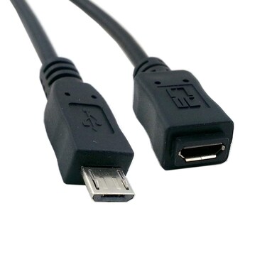 CY Cable USB 2.0 Cable Micro USB 5Pin Male to 5Pin Female Extension Cable Hi Speed for Data Power 50cm