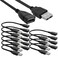 SaiTech IT 10 Pack USB 2.0 Male to Female Extension Cable 15cm Adjustable Flexible Cable 6 inch USB Extention Cable, USB Flash Drive, Extender Cable Black